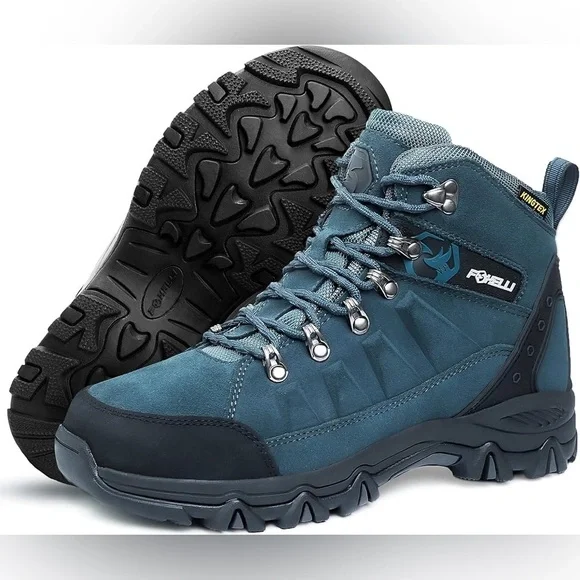 Foxelli Boots Women’s 9 Hiking Waterproof Blue Outdoor Camping Lace Up- Sz 9 - Picture 1 of 8